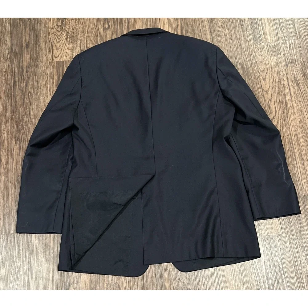LRL Lauren Ralph Lauren Mens Color Navy Blue Gold Button Wool  44L